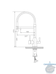 Смеситель для кухни Raglo R81.63.09 (графит/черный)