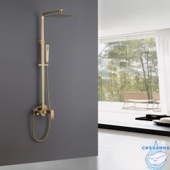 Душевая система Abber Wasserfall 250 1 режим AF8616G (золото матовое)