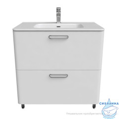 Тумба напольная, белая, 80 см, Brick, IDDIS, BRI80WFi95. Подходит ум. 0108000i28