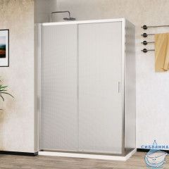 Душевое ограждение Vincea City 120x90 профиль хром, стекло текстурное VSR-5CT9012MT