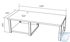 Столешница 1MARKA GRUNGE LOFT 120 Дуб Вотан