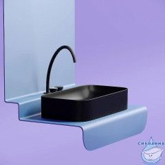  Раковина на столешницу 71 см Ceramicanova Element CN6054MB (черный матовый)