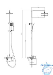 Душевая система Azario Florida 200 1 режим AZ-WSA654232C (хром)