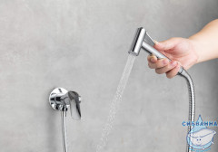 Встраиваемый смеситель с гигиеническим душем Aquatek Вега AQ1019CR (хром )
