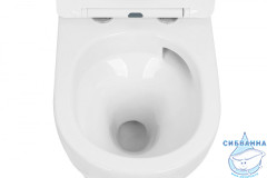 Комплект подвесной унитаз ABBER Bequem AC1100T белый с инсталляцией AC0105 и кнопкой AC0120MMG золото матовое