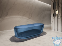 Ванна из полиэфирной смолы ABBER Kristall 170х80 AT9706Saphir синяя