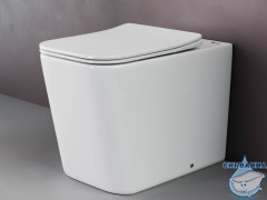 Унитаз приставной безободковый Ceramicanova Cubic Rimless CN1809 с сиденьем Soft Close (микролифт)