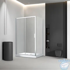 Душевое ограждение Veconi Ровиго 120x90 профиль хром, стекло прозрачное RV046-12090-01-C5 (без поддона)