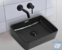 Раковина на столешницу 41 см Aquanet Perfect 273678 (черный матовый)