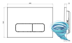 Инсталляция для унитаза Charus CC.300.80.01 с кнопкой смыва Charus Elegia FP.320.21.01 хром глянцевый,  с унитазом LYon 2.0 (с сиденьем Soft Close (микролифт)