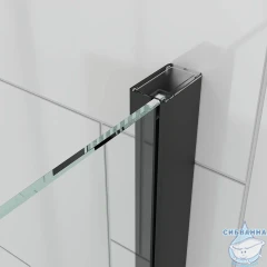Душевое ограждение Veconi Оттимо 100x70 профиль графит, стекло матовое OP20GR-SP-10070-12-C9 (без поддона)