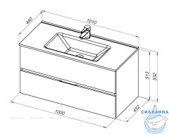 Тумба под раковину Aquanet Алвита New 100 277519