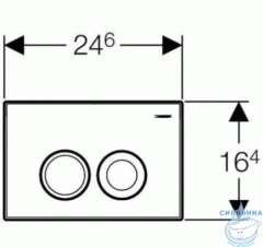 Кнопка смыва Geberit Delta 21 115.125.GM.5 золото матовое