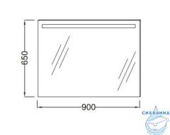 Зеркало Jacob Delafon Line 90 с подстветкой EB1414-NF