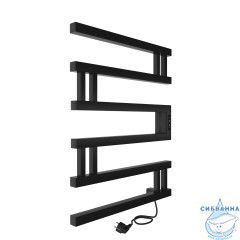 Полотенцесушитель электрический Indigo Muza (с таймером) 50х60 черный муар (с возможностью скрытого подключения, подключение R)