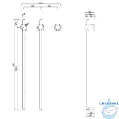 Полотенцесушитель электрический ABBER Charme AH4002G золото матовое