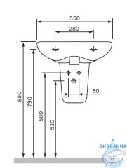 Полупьедестал  AM.PM Like C804970WH