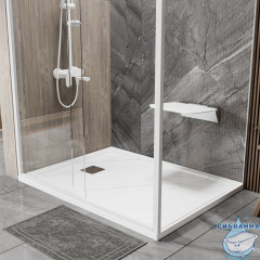 Поддон из литьевого мрамора WasserKRAFT Rhin 120x100 44T10 мрамор