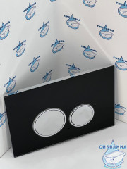 Кнопка смыва Charus Bagliore FP.330.BLACK.10 черное стекло