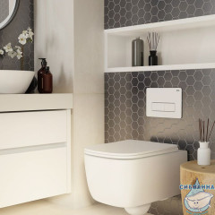 Клавиша смыва, универсальная, глянцевый белый, Unifix, 010, IDDIS, UNI10W0i77