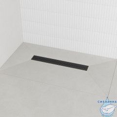 Лоток душевой, сифон 360, комбинированный затвор, перфор. решетка, 500мм, графит, IDDIS, 975B5GM20DZ