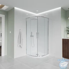 Душевое ограждение Veconi Эво 100x90 профиль хром, стекло прозрачное E2-CH-10090-01-C9 (без поддона)