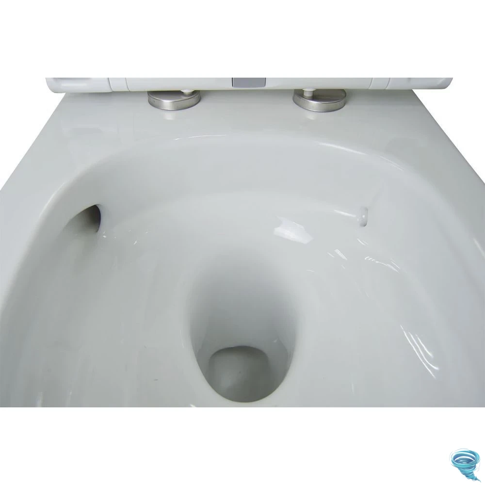 Инсталляция для унитаза Charus CC.300.80.01 с кнопкой смыва Charus Raiden FP.321.WBN.01 белый/хром,  с унитазом LYon 2.0 (с сиденьем Soft Close (микролифт)