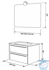 Зеркало Am.Pm  Awe 100 см M15MOX1001SG