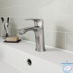 Смеситель для умывальника, глянцевый хром, Rora, Milardo, RORSB00M01