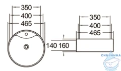 Раковина на столешницу 40 см SantiLine SL-1070