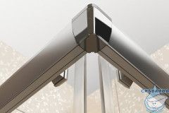 Душевое ограждение Ravak Blix BLRV2K 100х90 профиль профиль сатин, стекло матовое (без поддона)