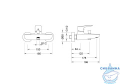 Смеситель для ванны Aquatek Бетта AQ1140CR (хром)