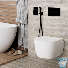 Встраиваемый смеситель для душа Wasserkraft Glan 6651 (черный матовый)