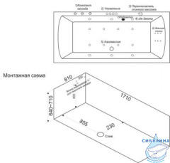Акриловая ванна Bas Индика 170х80 с ножками