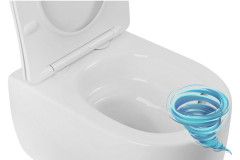 Унитаз подвесной безободковый Abber Bequem AC1104TN с сиденьем Soft Close (микролифт) (белый)