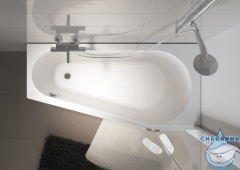 Акриловая ванна Riho Delta 160x80 L с каркасом