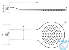 Верхний душ Ravslezak KS0006 260 1 режим (хром)