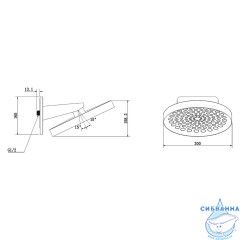 Душевая система Vincea Inspire 300 1 режим VSFW-3I22MT3GM (вороненая сталь)