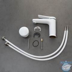 Смеситель для раковины Lemark Bronx LM3706MW (белый матовый)