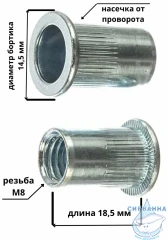 Заклепочные гайки М10 Хоммет 9820144 комплект 40 шт.