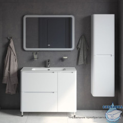 Тумба напольная, белая, 100 см, Edifice, IDDIS, EDI10WFi95. Подходит умывальник 0101000i28