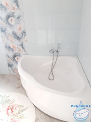 Ванна из литьевого мрамора New Line Sanitary Миранда на ножках 135х135