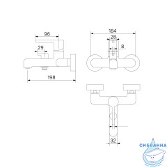 Смеситель для ванны Iddis Aiger AIGSB00i02WA (хром)