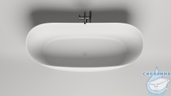 Ванна из искусственного камня Salini Noemi Bassa 185x77 (материал S-Stone, белый матовый)