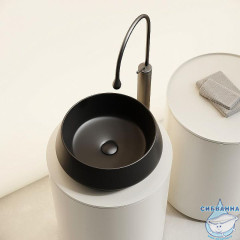  Раковина на столешницу 40 см Ceramicanova Maya CN12004MB (черный матовый)