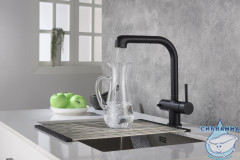 Смеситель для кухни Timo Saona 2346/03FL (черный матовый)