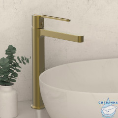 Смеситель для раковины Vincea Rondo VBF-1R2BG (брашированное золото)