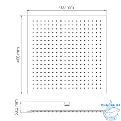 Верхний душ WasserKRAFT 400 1 режим (хром) A119