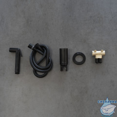 Встраиваемый смеситель с гигиеническим душем Lemark Solo LM7171BL (черный матовый)