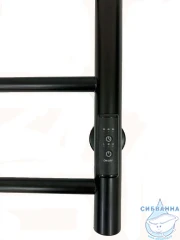 Полотенцесушитель электрический Санприз Аврора П6 40х70  (черный матовый) (подключение универсальное)